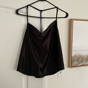 WILD FABLE SILK BLACK TANK TOP